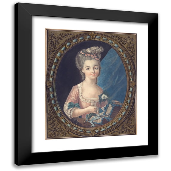 Louis-Marin Bonnet 20x24 Black Modern Framed Museum Art Print Titled - The Marriage Presents (1770s)