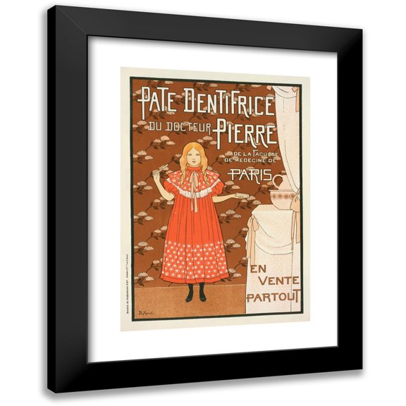 Louis Maurice Boutet de Monvel 11x14 Black Modern Framed Museum Art Print Titled - Doctor Pierre Toothpaste (1896)