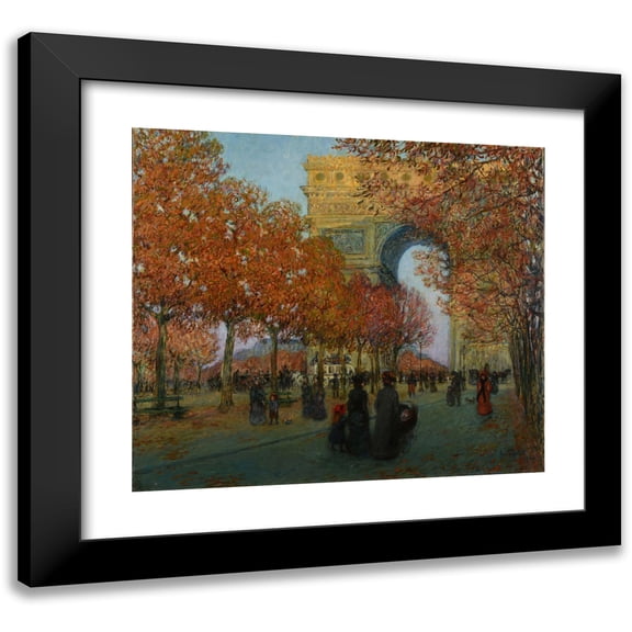 Louis Paviot 14x12 Black Modern Framed Museum Art Print Titled - The Arc De Triomphe De L'Etoile (1900)