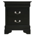 thumbnail image 1 of Louis Philippe 2-Drawer Black Nightstand (24"H x 21"W x 16"D), 1 of 6