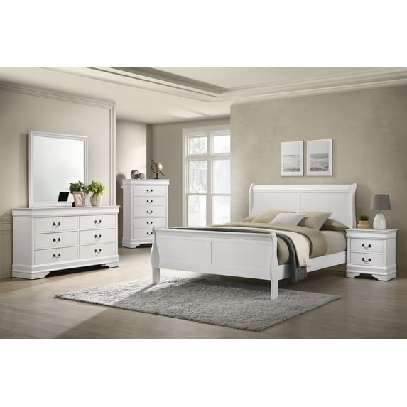 Coaster Louis Philippe 5-Piece Full Bedroom Set, White