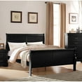 Louis Philippe Eastern King Bed with Sleigh Headboard and Footboard