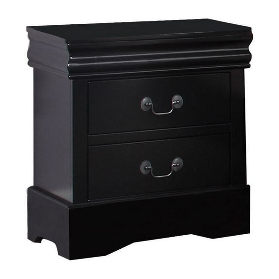 Louis Philippe Traditional 2-Drawer Nightstand Bedside Table