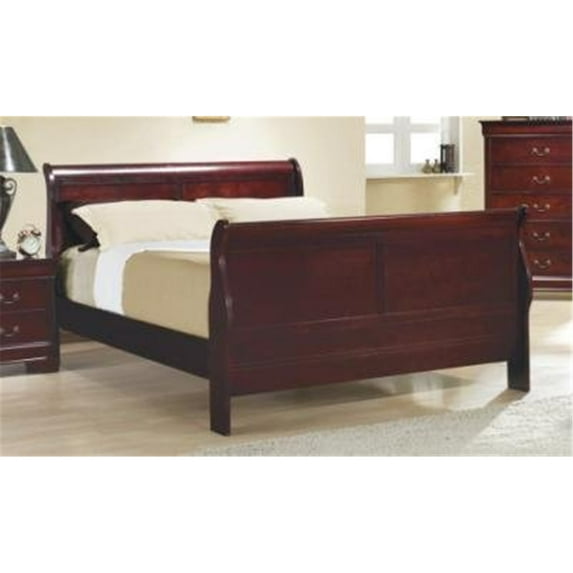 Louis Philippe Traditional Red Brown Sleigh Full B