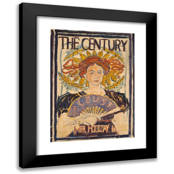 Louis Rhead 11x14 Black Modern Framed Museum Art Print Titled - The Century, August (1895)