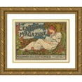 thumbnail image 1 of Louis Rhead 18x14 Gold Ornate Wood Frame and Double Matted Museum Art Print Titled - Century Magazine - Midsummer Holiday Number (1894), 1 of 4