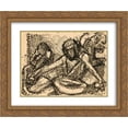 thumbnail image 1 of Louis Soutter 2x Matted 24x20 Gold Ornate Framed Art Print 'Le Savon', 1 of 2