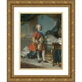thumbnail image 1 of Louis Tocqué 14x18 Gold Ornate Wood Frame and Double Matted Museum Art Print Titled - Louis, Dauphin De France, 1 of 4