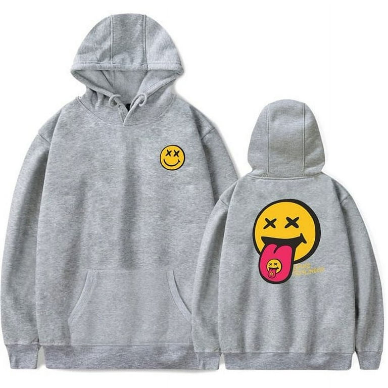 Louis Tomlinson Merch Hoodies Smiley Face Print Streetwear Casual