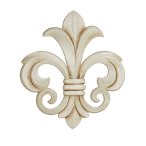 Louis VII Fleur de Lis Wall Plaque Antique Ivory One Size