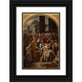 thumbnail image 1 of Louis-Vincent-Léon Pallière 17x24 Black Ornate Framed Double Matted Museum Art Print Titled: Healing of a Possessed During the Translation of the Bodies of Saint Gervais and Saint, 1 of 5