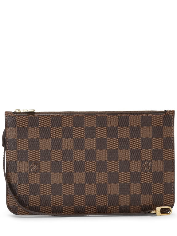 Brown Damier Ebene Coated Canvas Neverfull Pouch MM