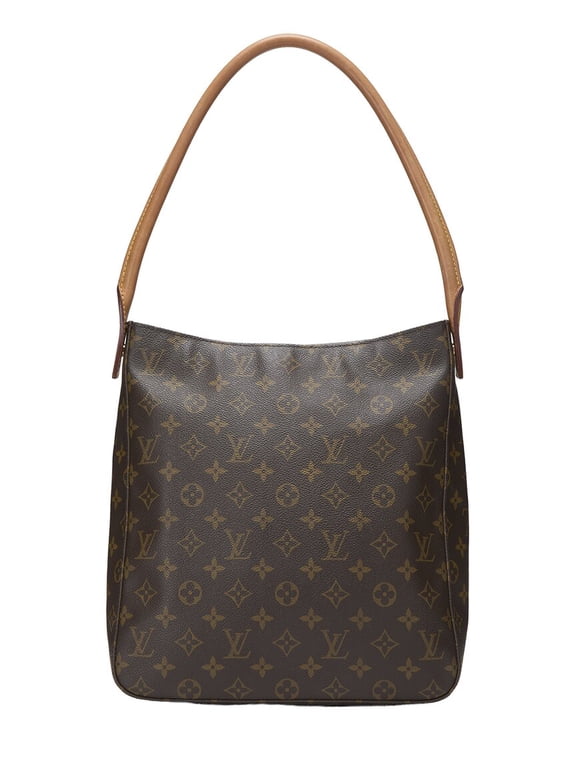 Brown Monogram Coated Canvas & Vachetta Leather Looping GM