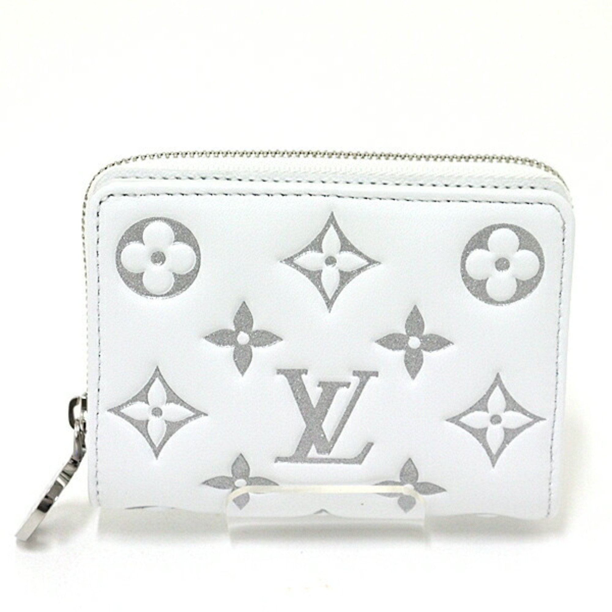 Pre-Owned Louis Vuitton LV SKI Portefeuille Lou Lamb Leather White