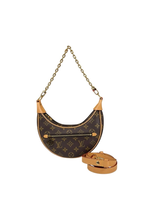 Pre-Owned Louis Vuitton Loop Monogram Shoulder Bag, Canvas M81098 Brown, Women's ,...