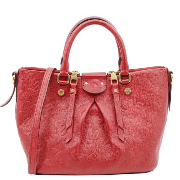 Pre-Owned Louis Vuitton Mazarine Monogram Empreinte Shoulder Bag Red
