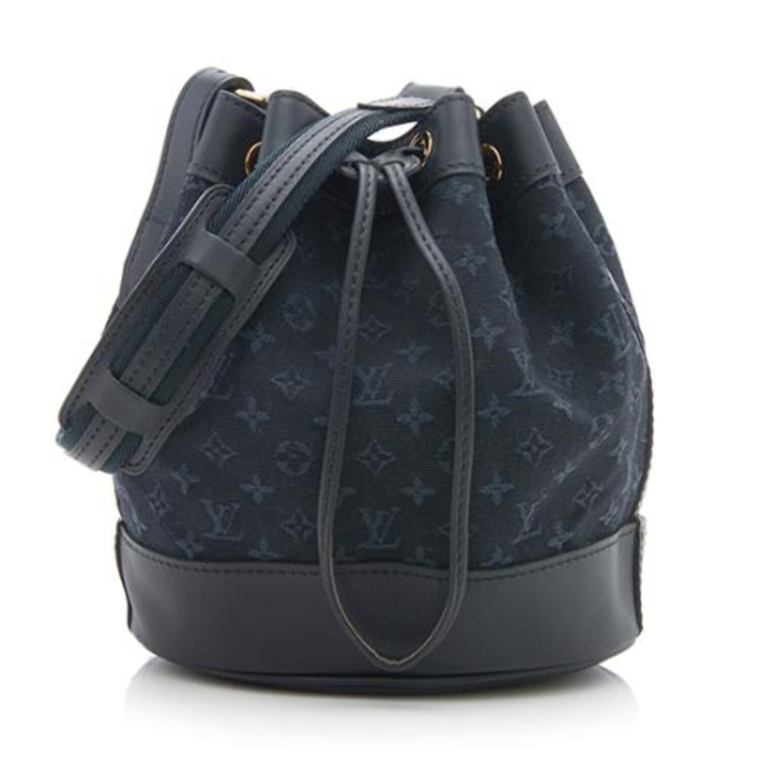 Louis Vuitton Mini Lin Noelie Blue Monogram Bucket Handbag Walmart
