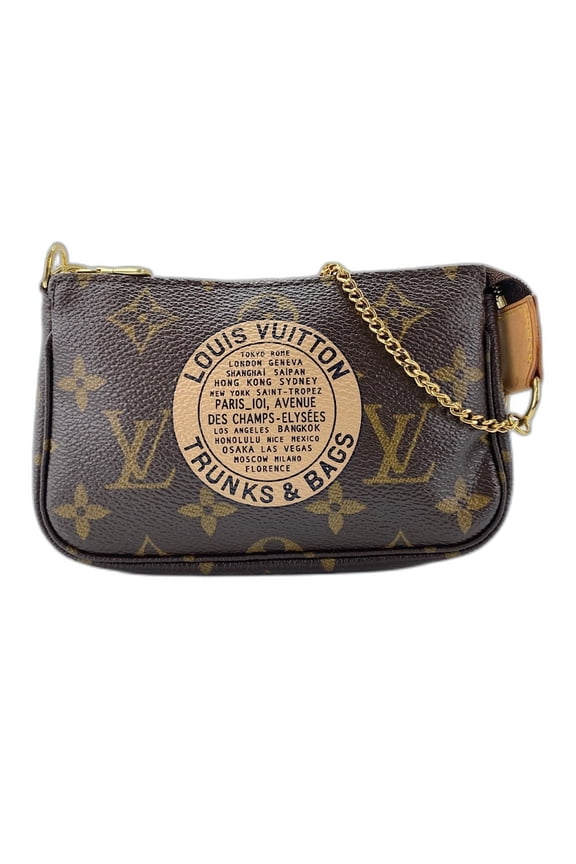 Pre-Owned Louis Vuitton Mini Pochette Accessoires Handbag, Brown