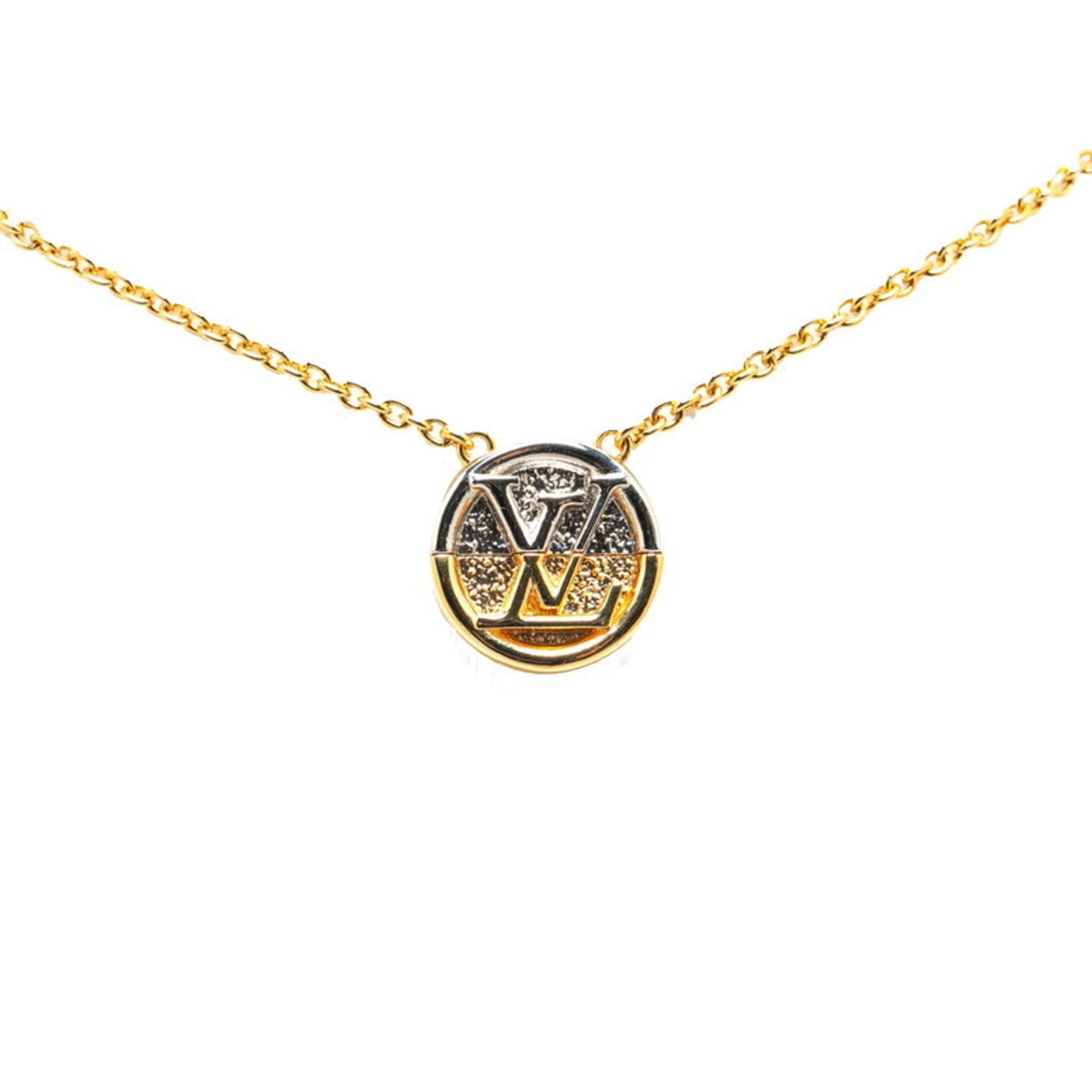 LOUIS VUITTON Collier Baby Ease gold LV circle Necklace Toggle Necklace M00598 gold