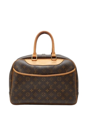 Pre-Owned Louis Vuitton Monogram Deauville Handbag M47270 Brown Leather Women's LOUIS VUITTON