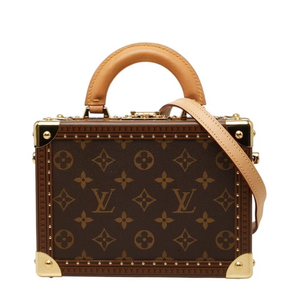 Pre-Owned Louis Vuitton Monogram Petite Valise Mini Trunk Handbag Shoulder Bag 2WAY M20468...