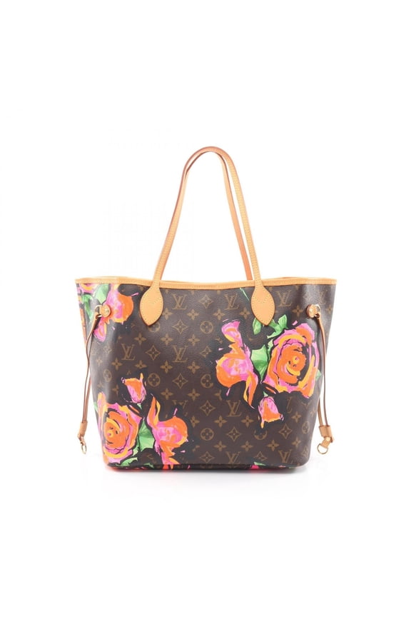 Pre-Owned Louis Vuitton Neverfull MM Monogram Rose Tote Bag Handbag, Coated Canvas Leather,...