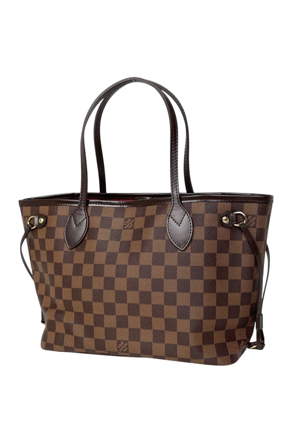 Pre-Owned Louis Vuitton Neverfull PM Handbag Tote Bag Damier Brown N51109 Women's