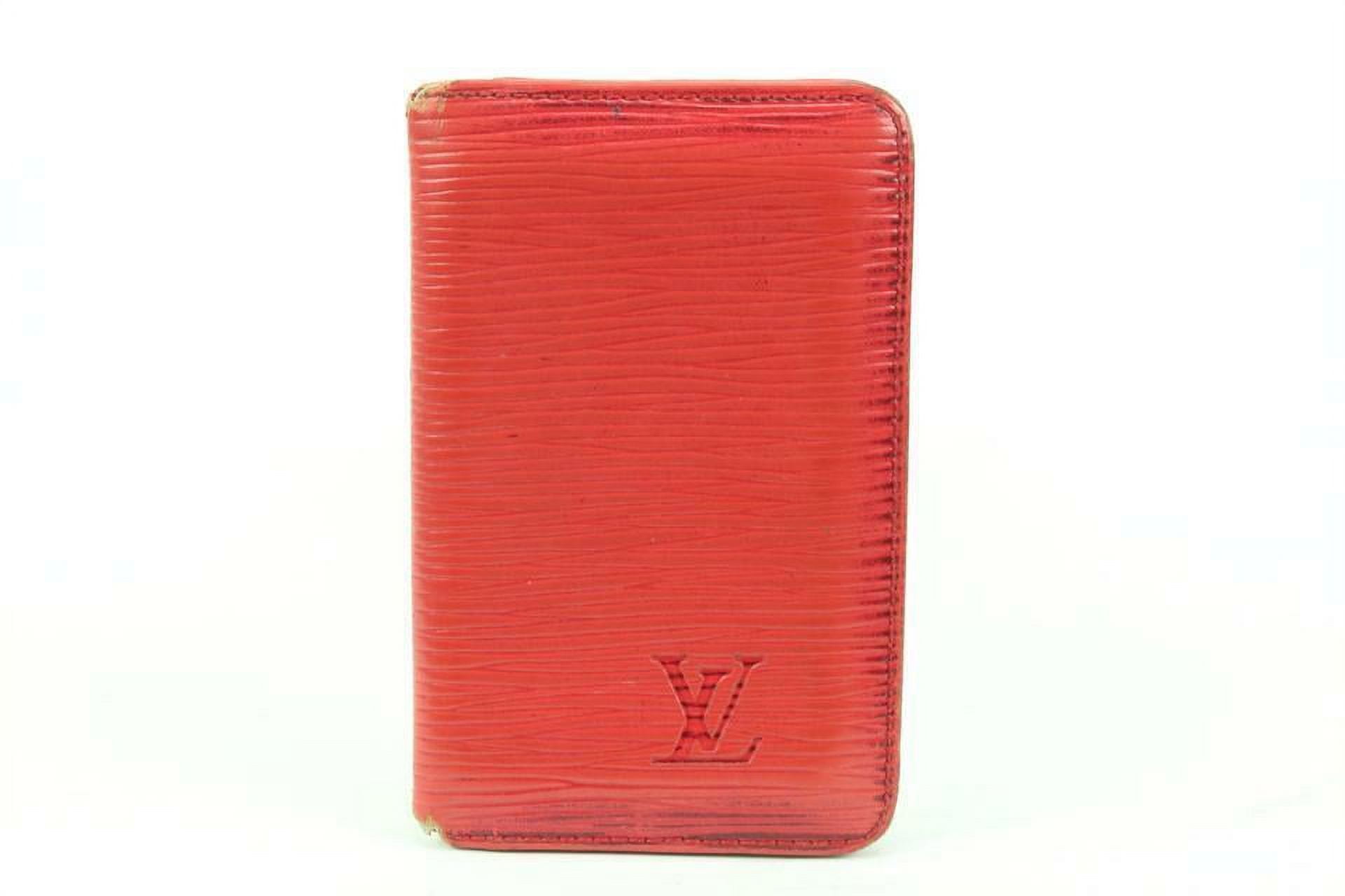 Louis Vuitton Red Epi Leather Porte Cartes Card Holder Wallet Insert  s330lv30W