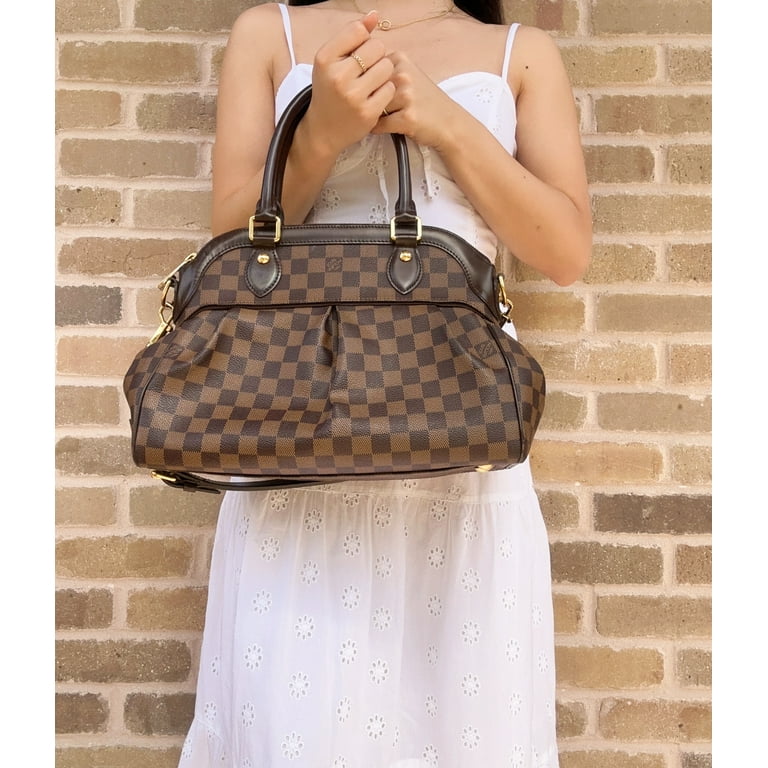 Louis Vuitton Trevi Damier PM Brown 2 Way Satchel Crossbody Handbag Walmart