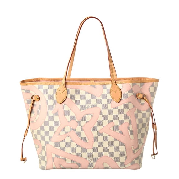 Louis Vuitton White Damier Azur Coated Canvas Damier Azur Tahitienne Neverfull