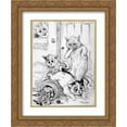 thumbnail image 1 of Louis Wain 2x Matted 20x24 Gold Ornate Framed Art Print 'THE BANGED DOOR', 1 of 2
