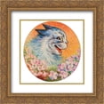 thumbnail image 1 of Louis Wain 2x Matted 22x20 Gold Ornate Framed Art Print 'FLOWERS FOR YOU', 1 of 2
