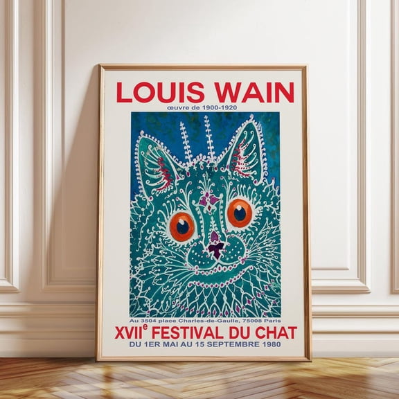 Louis Wain Cat Festival Du Chat Vintage Wall Art Print, Unframed Paper Poster 8x10in