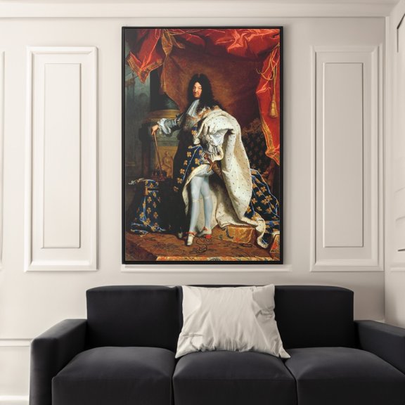 Louis XIV Portrait Art Print French Baroque Wall Decor, Stretched Canvas 8x10in