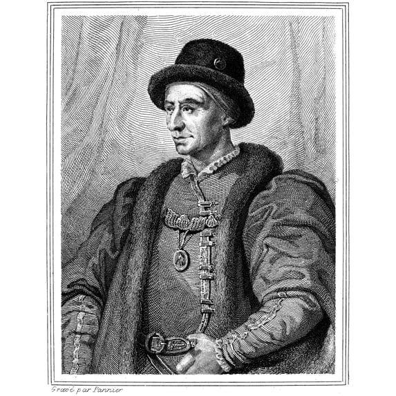 Louis Xi. Nking Of France 1461-83. Steel Engraving French 19Th Century. Poster Print by