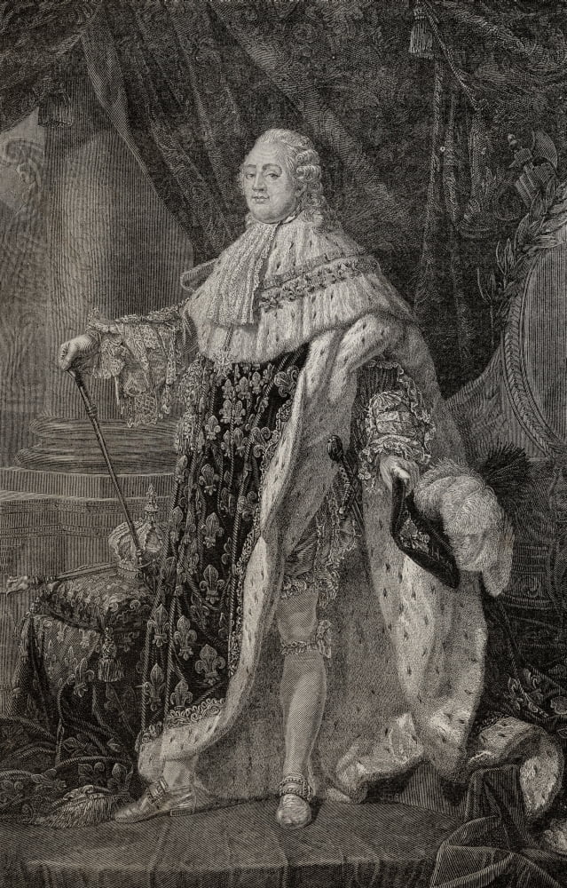 Louis Xvi 1754-1793 King Of France 1774-1792 Engraved By Pannemaker-Ligny After De La Charlerie From Histoire De La Revolution Francaise By Louis Blanc Canvas Art - Ken Welsh  Design Pics (24 x 38)