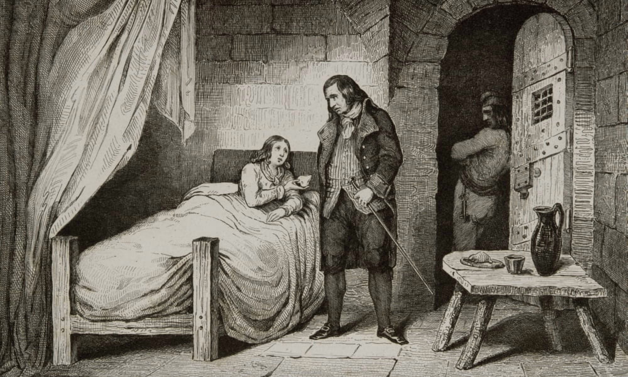 Louis Xvii 1785 To 1795 Sick And Imprisoned From Histoire De France By Colart Published Circa 1840 Canvas Art - Ken Welsh Design Pics (36 x 22)