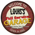 thumbnail image 1 of Louis's Full Service Garage 12" Round Metal Sign Man Cave Décor 200120037202, 1 of 1