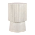 thumbnail image 1 of Louisa 19" Modern Art Deco Tambour Accent Table , Cream Terrazzo Finish, 1 of 9