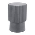thumbnail image 1 of Louisa 19" Modern Art Deco Tambour Accent Table , Gray Terrazzo Finish, 1 of 9