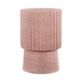 thumbnail image 1 of Louisa 19" Modern Art Deco Tambour Accent Table , Pink Terrazzo Finish, 1 of 9