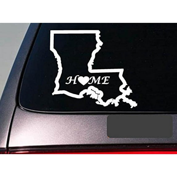 Louisana home 6" sticker *E676* state outline home map decal vinyl