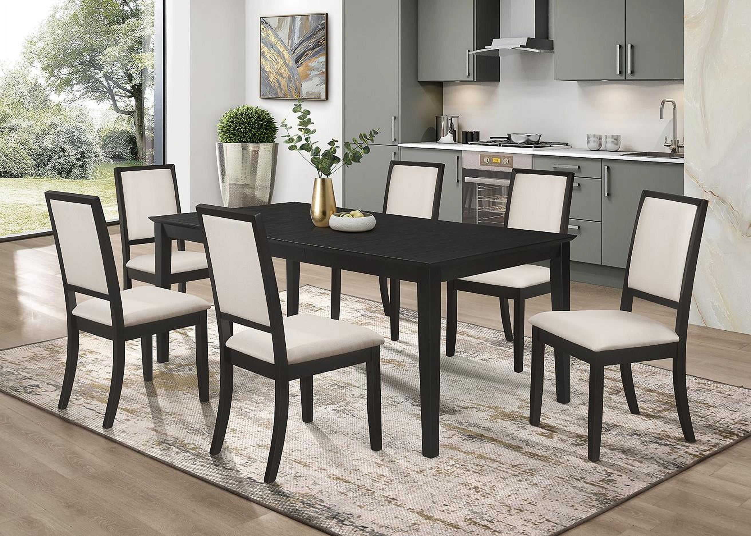 Black and cream dining table deals