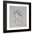 thumbnail image 1 of Louise Abbéma 12x14 Black Modern Framed Museum Art Print Titled - Portrait of Sarah Bernhardt in Bust, Left Profile, 1 of 5