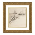 thumbnail image 1 of Louise Abbéma 15x16 Gold Ornate Wood Frame and Double Matted Museum Art Print Titled - Scenes&nbsp;Of Sarah Bernhardt's Life 1 (1879), 1 of 4
