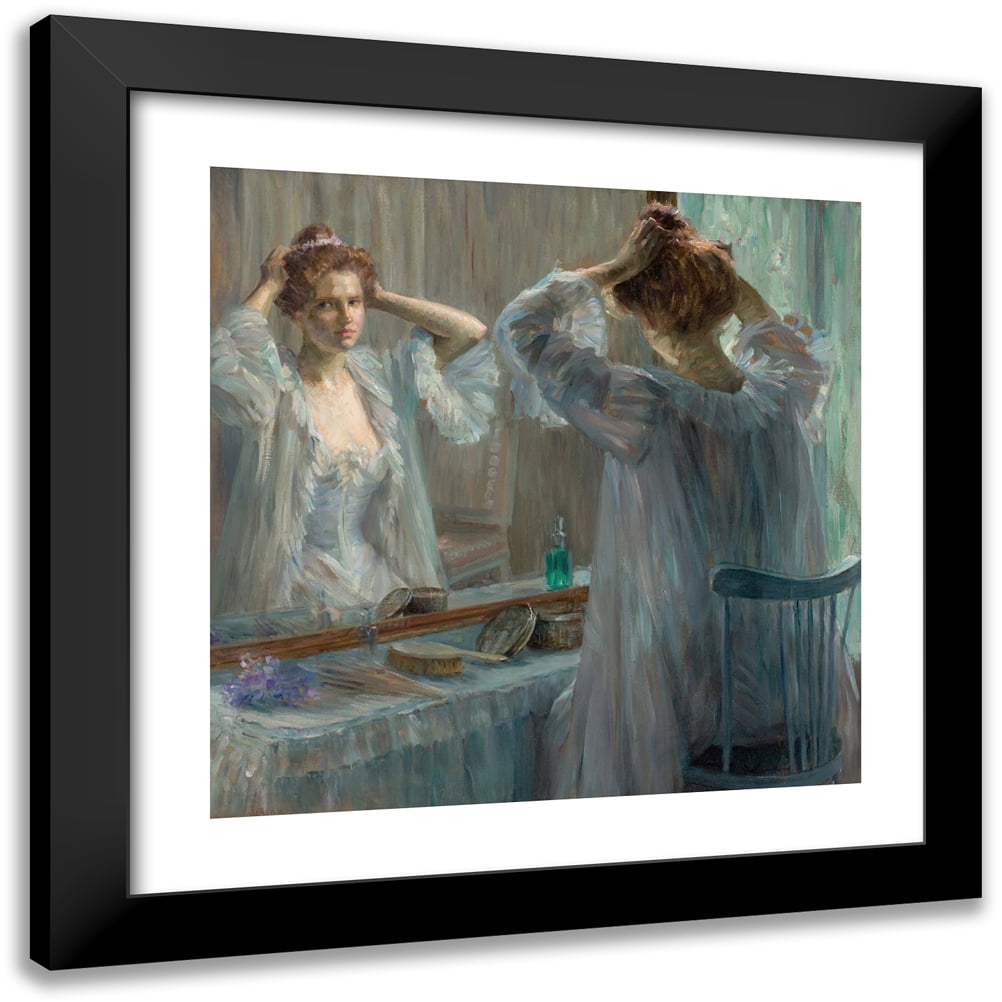 Louise Catherine Breslau 12x12 Black Ornate Wood Framed Double