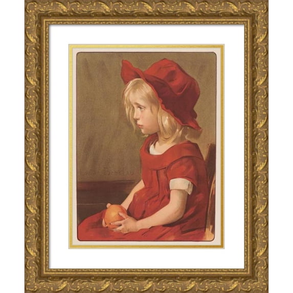 Louise Catherine Breslau 19x24 Gold Ornate Framed and Double Matted Museum Art Print Titled - Orange Girl (ca. 1898)