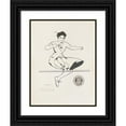 thumbnail image 1 of Louise Clarke 19x24 Black Ornate Framed Double Matted Museum Art Print Titled: Female Track Athlete, University of Pennsylvania (1905), 1 of 5