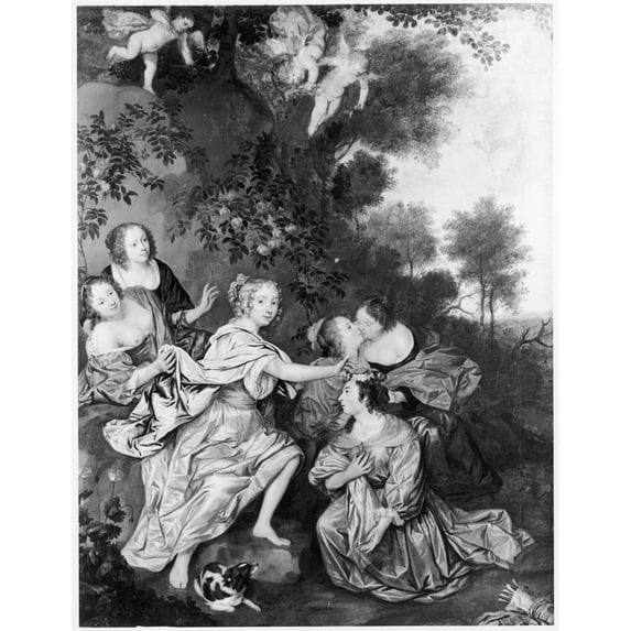 Louise De La ValliereN(1644-1710). French Noblewoman And Mistress Of Louis Xiv From 1661-1667. Louise Placing A Wreath