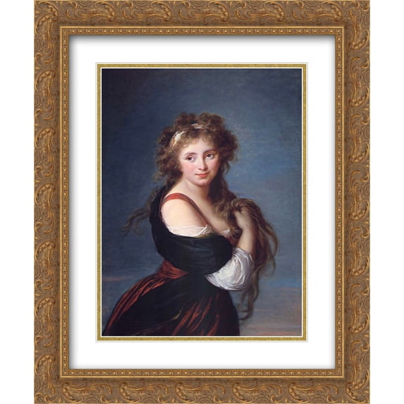 Louise Elisabeth Vigee Le Brun 2x Matted 20x24 Gold Ornate Framed Art Print 'Hyacinthe-Gabrielle Roland'